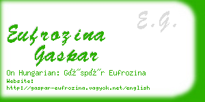 eufrozina gaspar business card